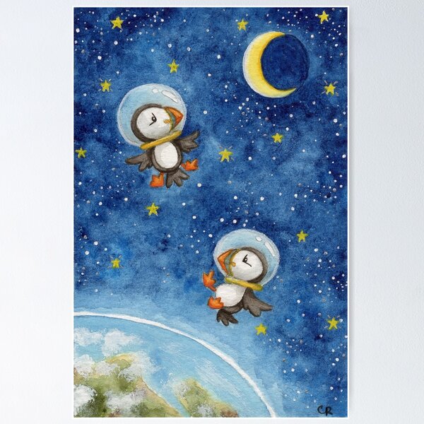Item preview, Space Puffins designed and sold by ChristieCoxArt.
