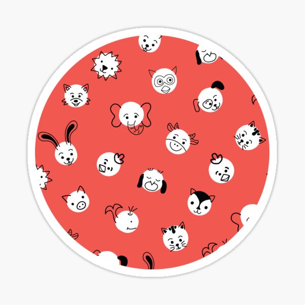 Item preview, Children Animal Polka Dots Red designed and sold by Sandra Hutter.