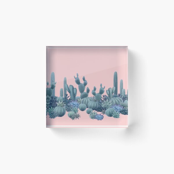 Item preview, Serenity Cacti on Rose Quartz Background designed and sold by Iker Paz Studio.