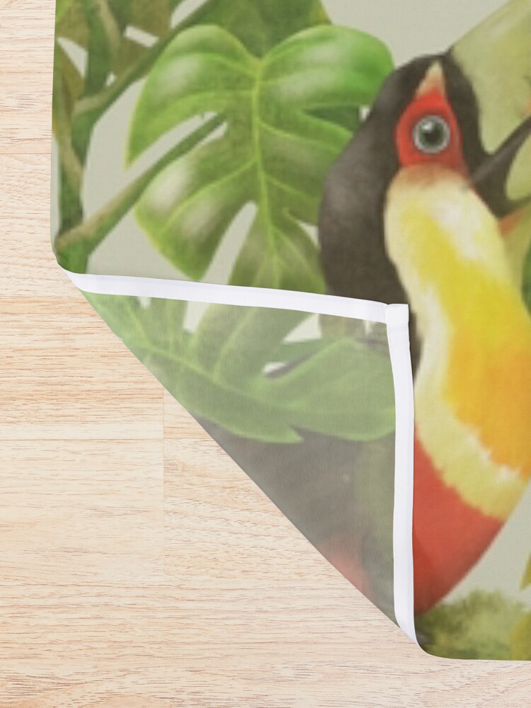 Alternate view of Toucans and bromeliads - canvas background Shower Curtain