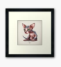 Lámina enmarcada Cat-a-clysm: Sphynx gatito - Clásico