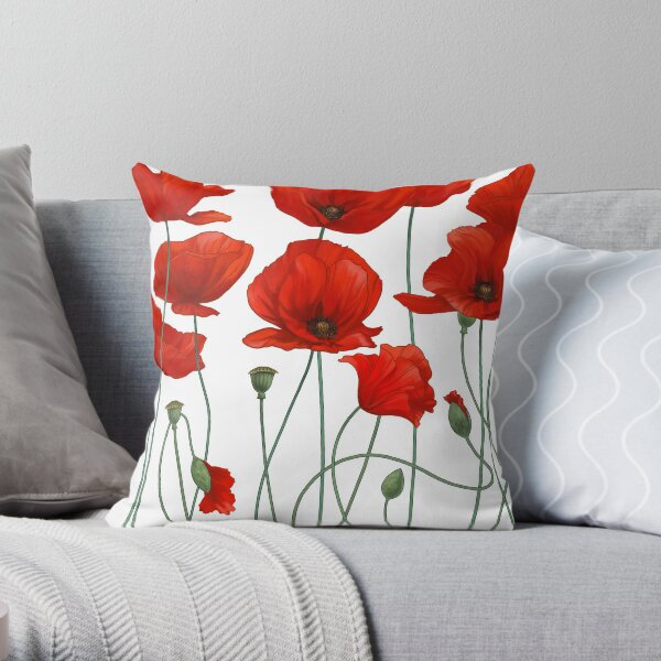 Poppy hotsell red cushions