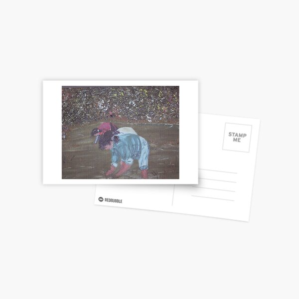 Women picking rice Postcard