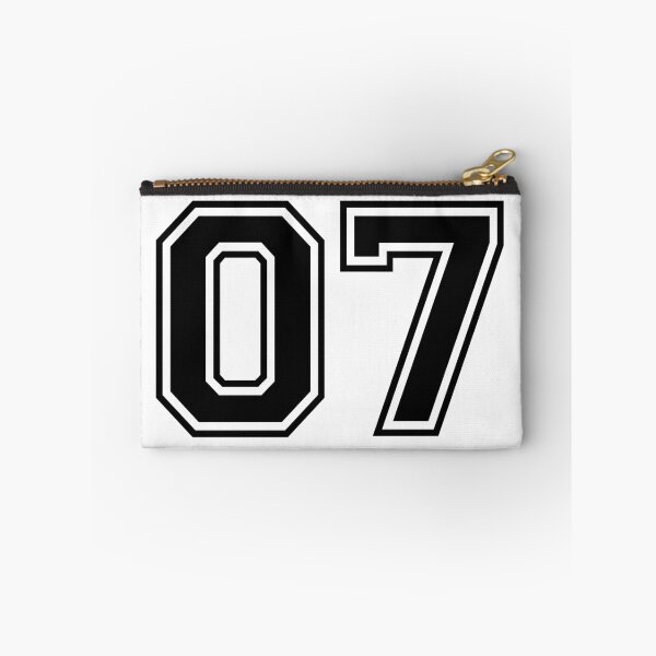 Item preview, 07 Uniform numbers in black with a black outside contour line number designed and sold by Magdalena Teterdynko.
