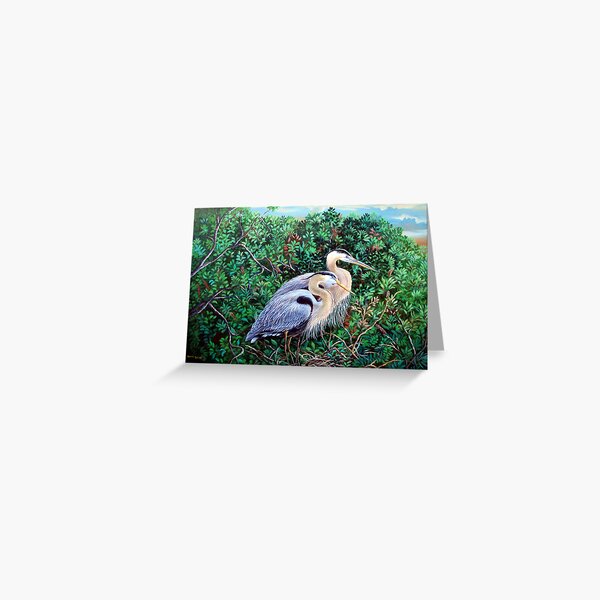 Morning Refuge-Great Blue Heron Greeting Card