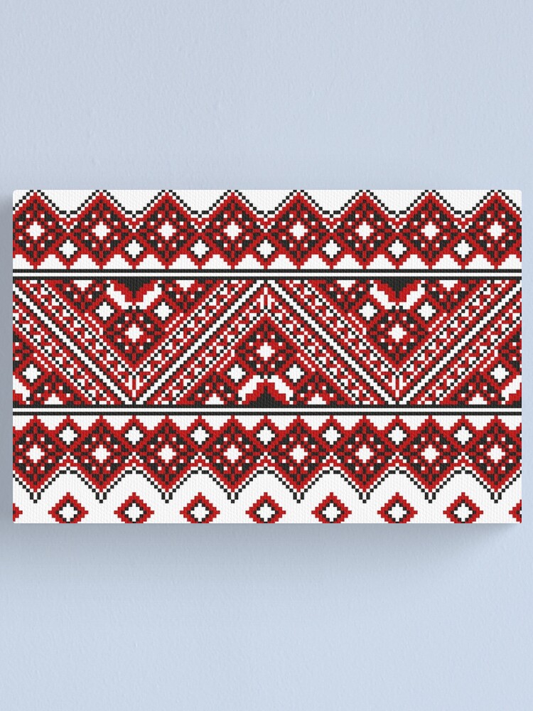 Alternate view of #Ukrainian #Embroidery, #CrossStitch, #Pattern Canvas Print