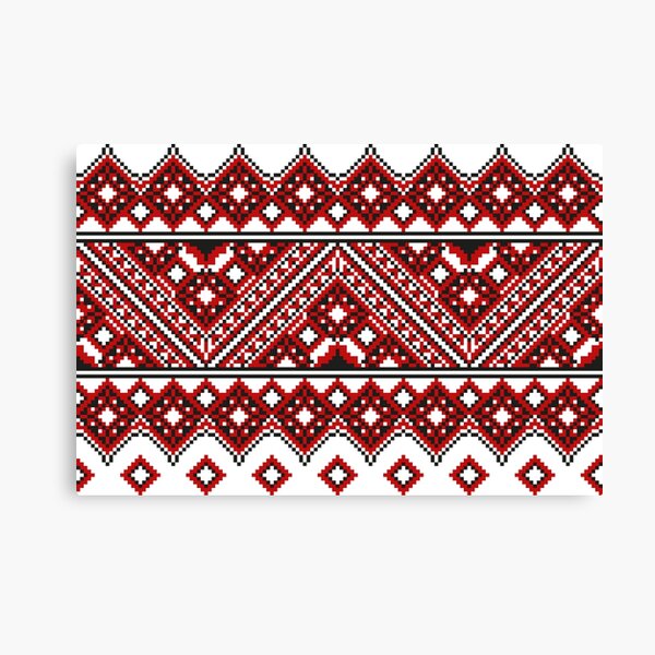 #Ukrainian #Embroidery, #CrossStitch, #Pattern Canvas Print