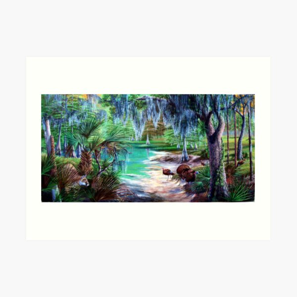 Watering Hole Ambush Art Print