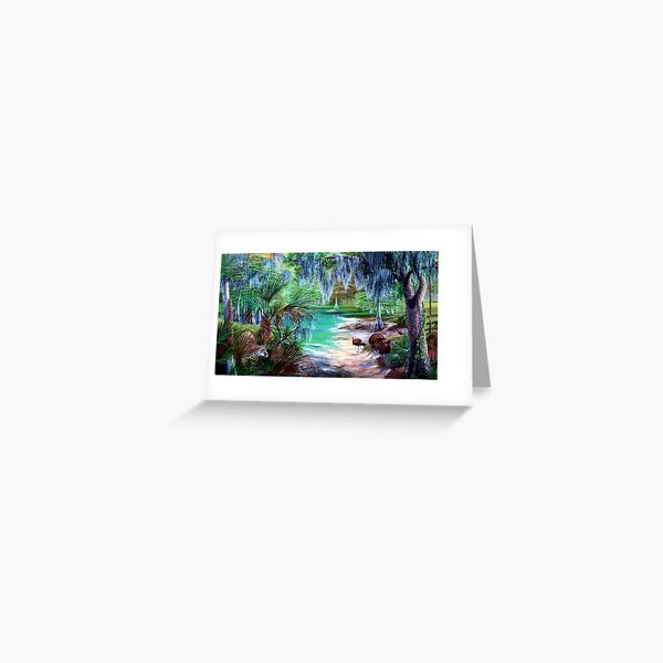 Watering Hole Ambush Greeting Card