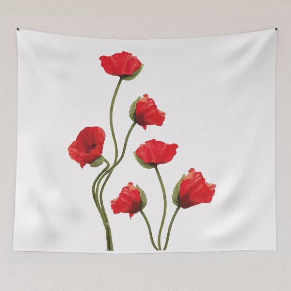 Item preview,  Poppies Field white background designed and sold by Move-Art.