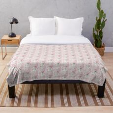 Cute Trendy Llama Throw Blanket
