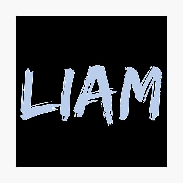 Item preview, Liam First Name Personalized Blue Grey designed and sold by Astrogearstore.