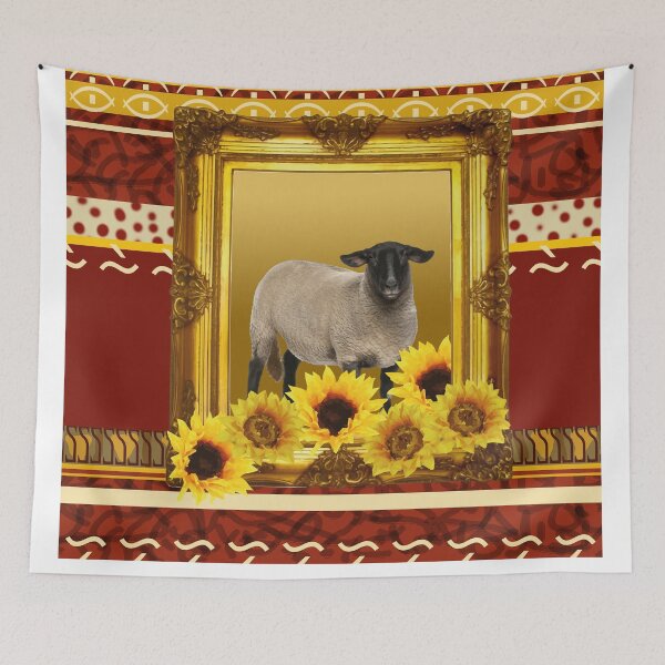 Item preview, Sheep in  Sunflower Frame africa pattern  designed and sold by Move-Art.