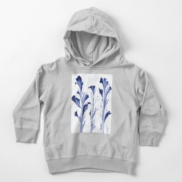 Painted Flowers In Blue Toddler Pullover Hoodie