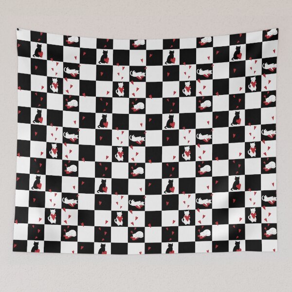 Item preview, Cat Love Checkers designed and sold by runcatrun.