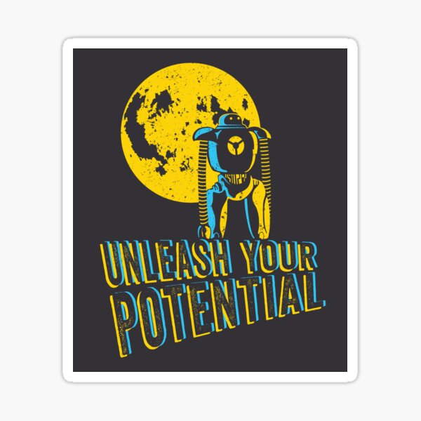 Unleash your potential Pop!_os Sticker