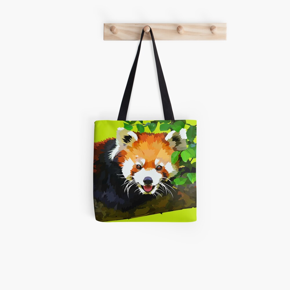 Happy Red panda in a tree Tote Bag