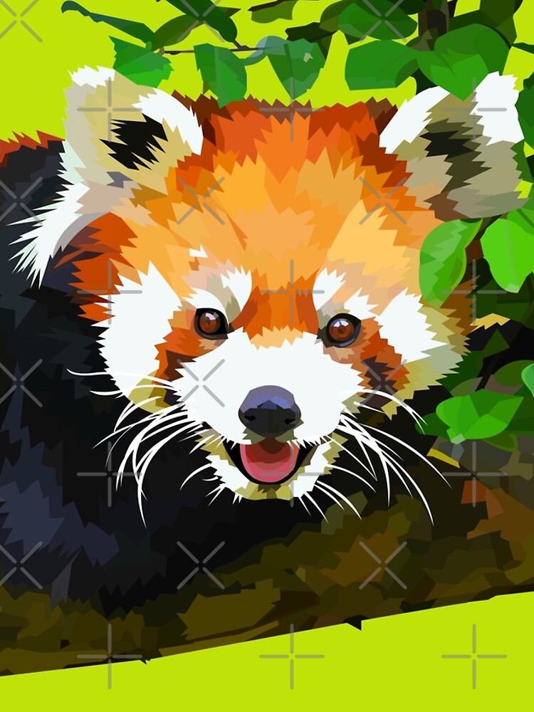 Happy Red panda in a tree by Elviranl