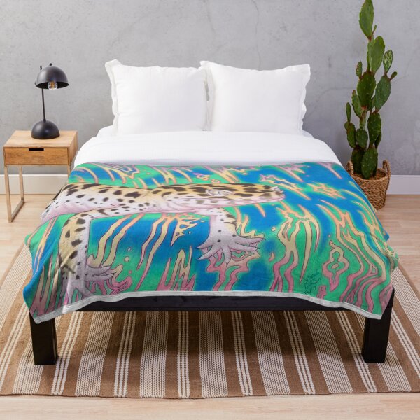 Leopard Gecko Whirlwind Throw Blanket