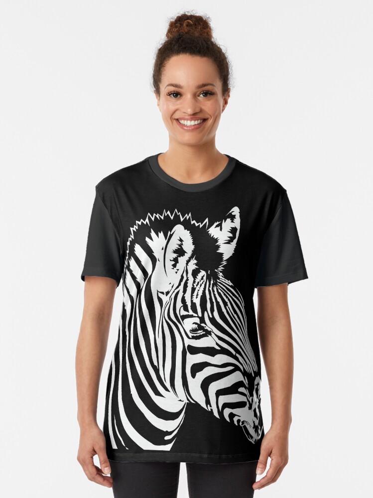 Alternate view of Zebra lines Graphic T-Shirt