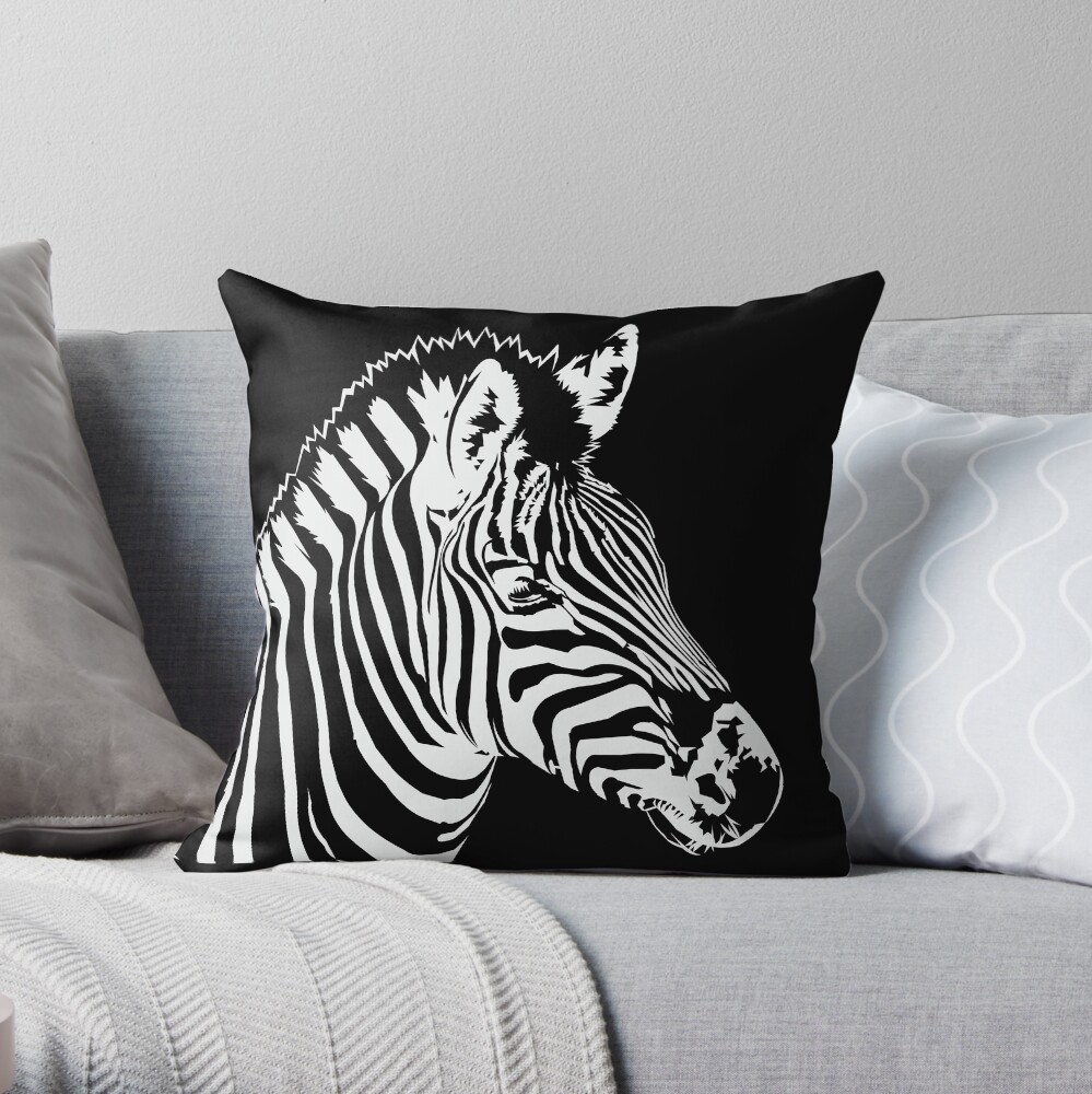 Zebra lines Throw Pillow