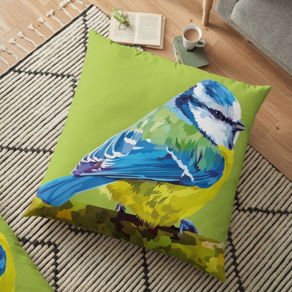 Cute little bird Floor Pillow
