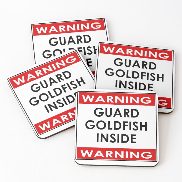 Item preview, Security Sticker - Guard Goldfish Owner Fun Joke designed and sold by deanworld.