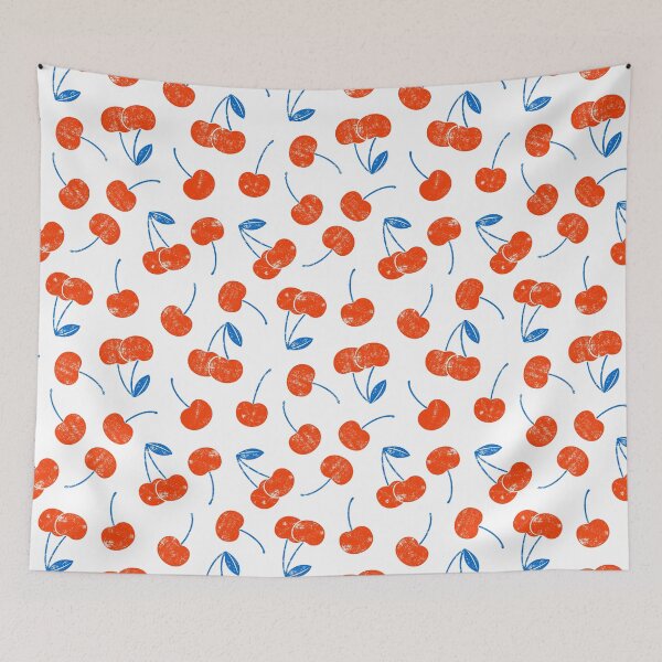 Item preview, Cherries - cute cherry - red and blue designed and sold by littlearrow.