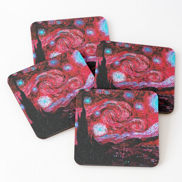 Item preview, The Starry Night by Vincent van Gogh | Red Sky Version designed and sold by Dator.