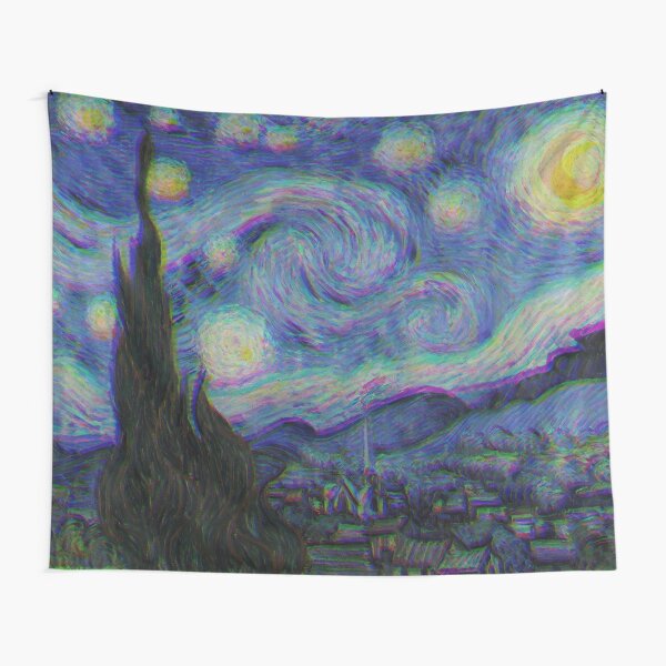 The Starry Night by Vincent van Gogh | VHS Version Tapestry