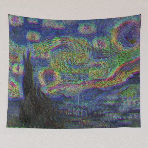 Item preview, The Starry Night by Vincent van Gogh | Trippy Version designed and sold by Dator.