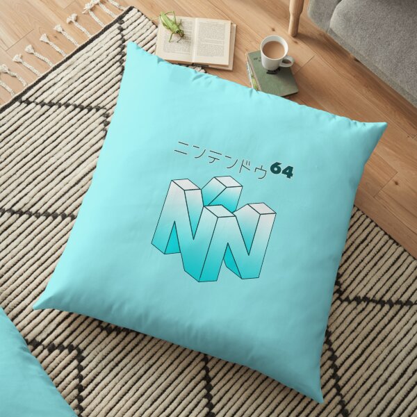 Blue Nintendo 64 Aesthetic Floor Pillow