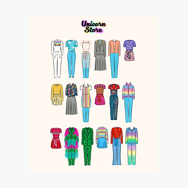 unicorn store - kit's outfits Photographic Print