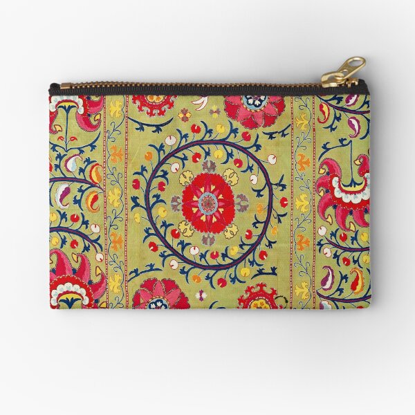 Impression de broderie florale Lakai Suzani Ouzbékistan Pochette