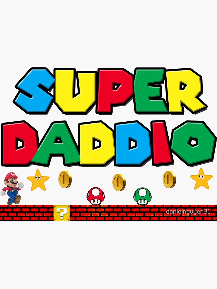 Super Daddio Shirt
 "Super Daddio tee shirt father day tee shirts " Sticker for Sale by