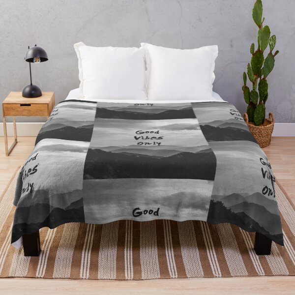 Item preview, GOOD VIBES ONLY / handwritten Landscape - black and white - by Iona Art Digital designed and sold by IonaArtDigital.