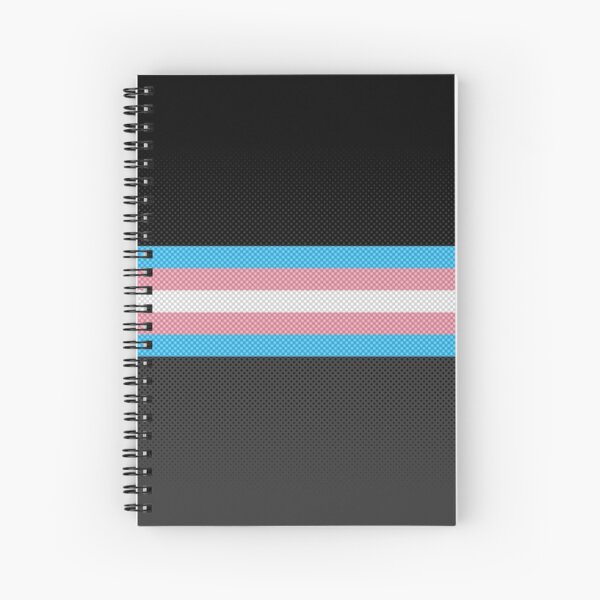 LGBT Transgender Pride Flag (Halftone stripes) Spiral Notebook