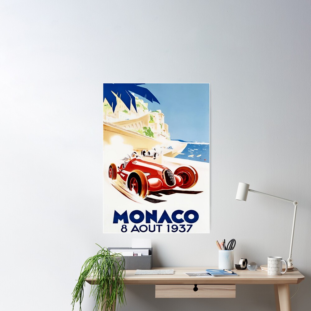 Grand Prix Monaco 1937 Jahrgang Poster