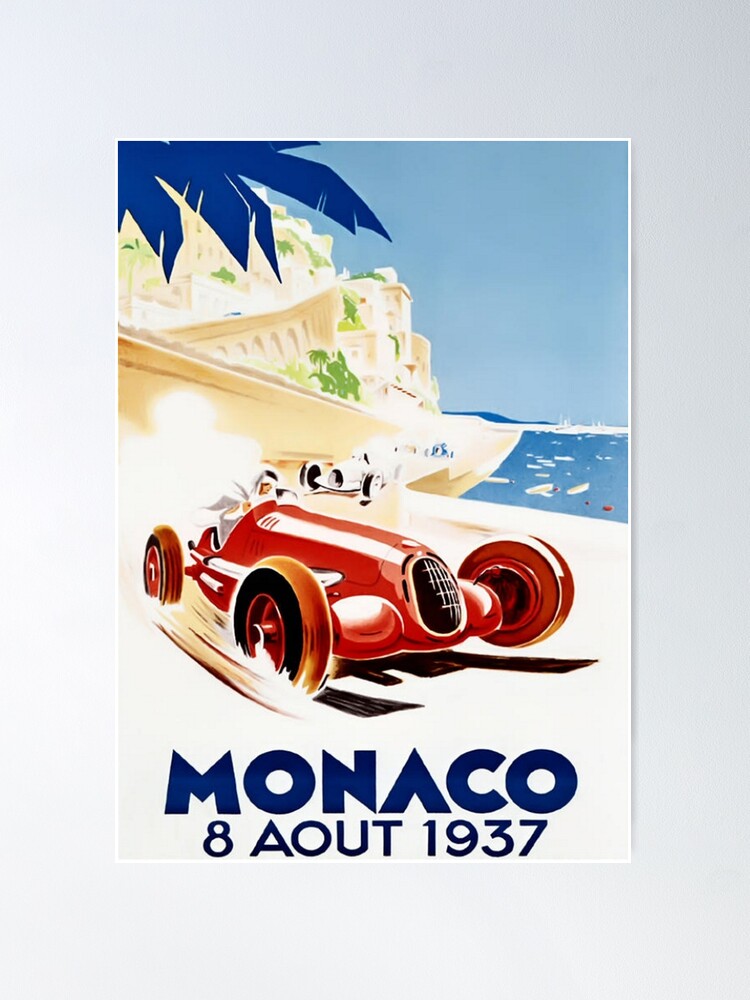 Alternative Ansicht von Grand Prix Monaco 1937 Jahrgang Poster