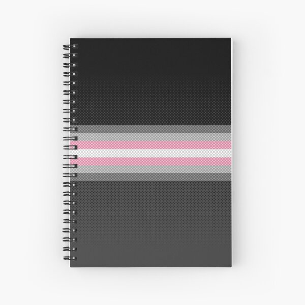 LGBT Demigirl Pride Flag (Halftone stripes) Spiral Notebook