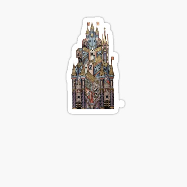 Vista previa del artículo con la obra «Etiqueta engomada medieval del castillo», diseñado y vendido por solange-annick.