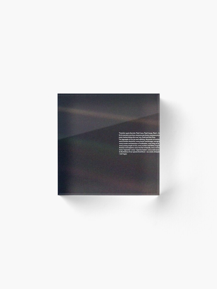 Alternate view of Carl Sagan Pale Blue Dot Quote Acrylic Block