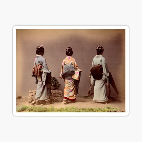 Item preview, Japanese girls showing Obi designed and sold by Photos of Japan.