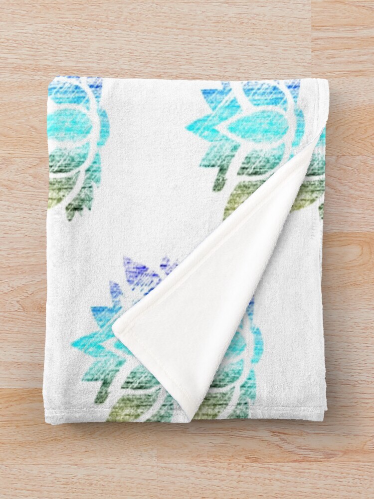 Alternate view of Lotus Flower Yoga + Meditation Design Throw Blanket