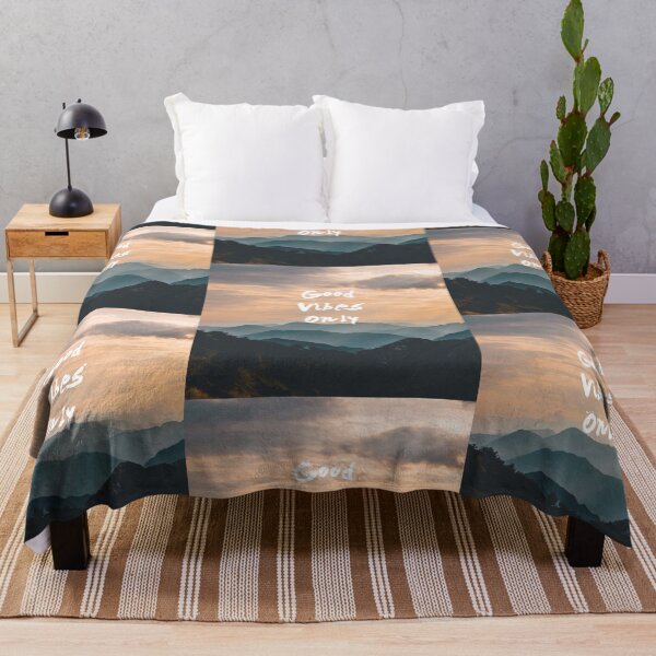Item preview, GOOD VIBES ONLY / handwritten Landscape - white text - by Iona Art Digital designed and sold by IonaArtDigital.