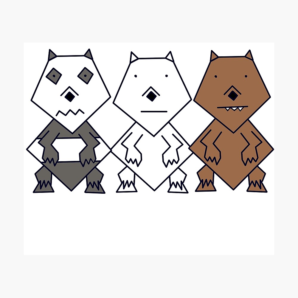 We Bare Bears Anime Inspired Graphic Design Poster By Rareairz1 Redbubble
