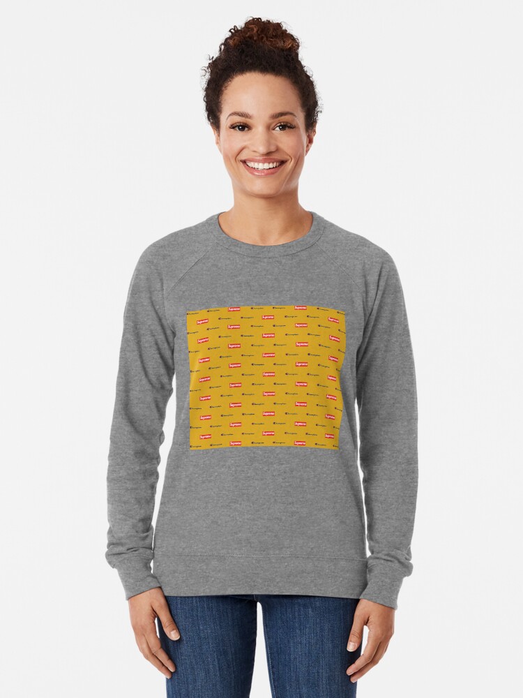 womens light yellow champion sweatshirt