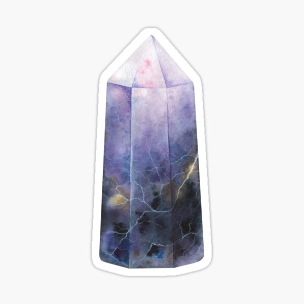 Watercolor crystal point Sticker