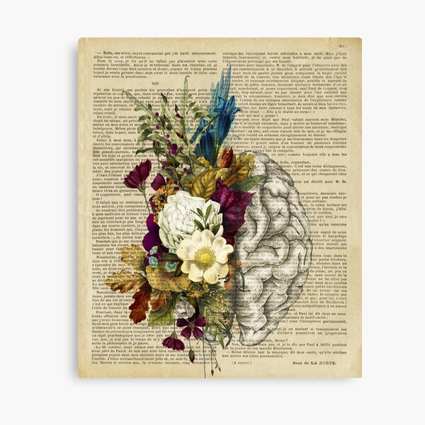 floral brain Canvas Print