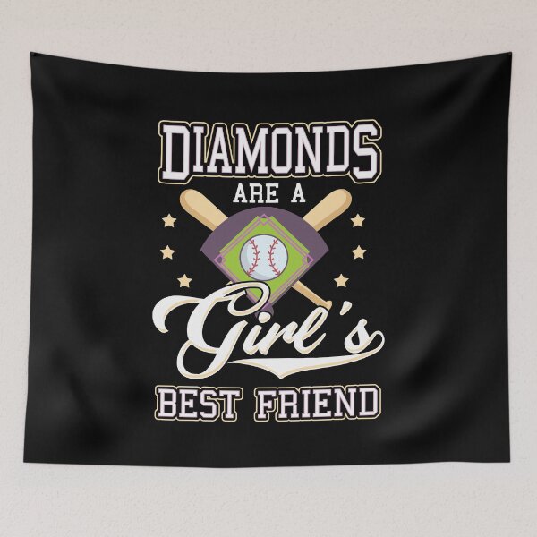 Item preview, Baseball and Softball Diamonds Are A Girl's Best Friend designed and sold by designeclipse.
